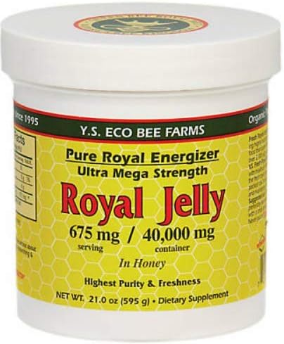 YS Royal Jelly/Honey Bee (2 Pack) 675 1.3 lbs (595 Y.S. Eco Bee Farms, Royal Jelly, in Honey, mg, g)