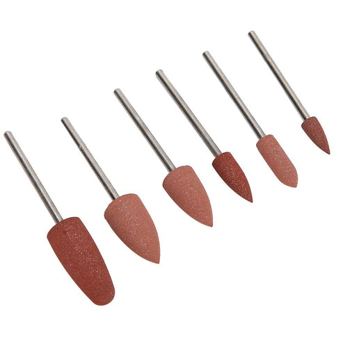 Nail Drill Bits Set - 6pcs Nail Polishing Grinding Machine Tools for Acrylic Gel Nails, Manicure Accessories