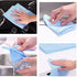 KMAKII Reusable Cleaning Cloths, 50 Count/Roll Disposable Dish Rags, 3 Rolls Blue, Absorbent and Quick Drying