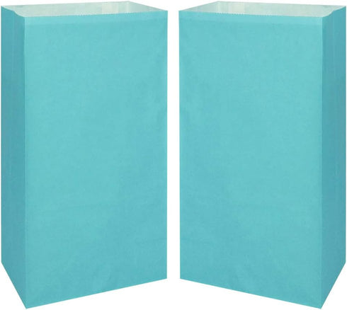 KEYYOOMY Small Teal Blue Paper Bags, Teal Blue Party Favor Bags, 24 CT, 9.4 x 5.1 x 3.1 In