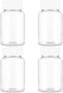 4Pcs Clear Pill Bottle 100ml by WLLHYF, Empty Plastic Medicine Bottles with Caps