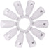 HiMo 10PC Plastic Acrylic Nail Art Soak Off Cap Clip - UV Gel Polish Remover Wrap Tool (White)