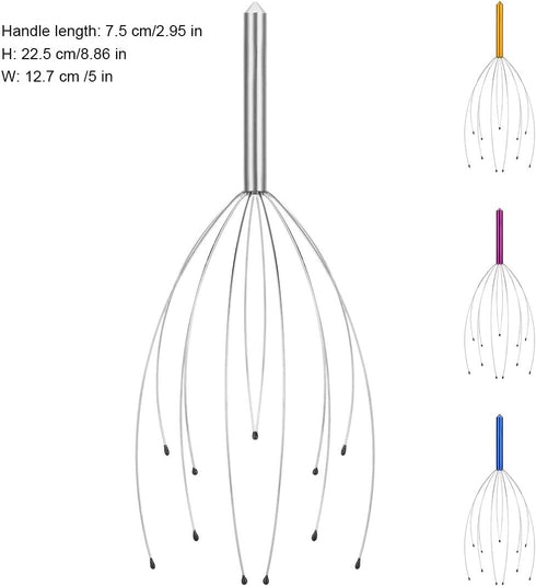 Yeipis 4 Pack Scalp Massagers, Handheld Head Massage Tingler, Scratcher for Deep Relaxation, Hair Stimulation