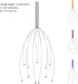 Yeipis 4 Pack Scalp Massagers, Handheld Head Massage Tingler, Scratcher for Deep Relaxation, Hair Stimulation