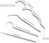 Toothpicks Pocket Set, Reusable Dental Floss Picks Kit, Stainless Steel Teeth Cleaning Tools, Travel (2 Set)