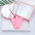 TBWHL Heart-Shaped Travel Handheld Mirror, Portable Personal Cosmetic Hand Mirror for Shaving, Pink