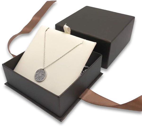 N N'icePackaging - 1 Qty Elegant 2-Piece Chocolate Brown Pendant Jewelry Gift