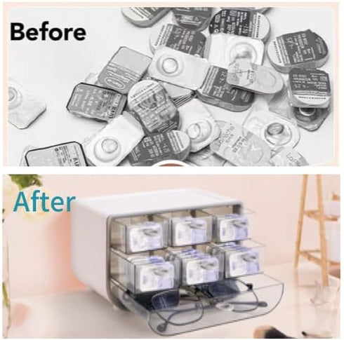 P-100 daily contact lens organizer, Disposable Contact Lens Dispenser, Cute storage Box for All Brands Daily Lens