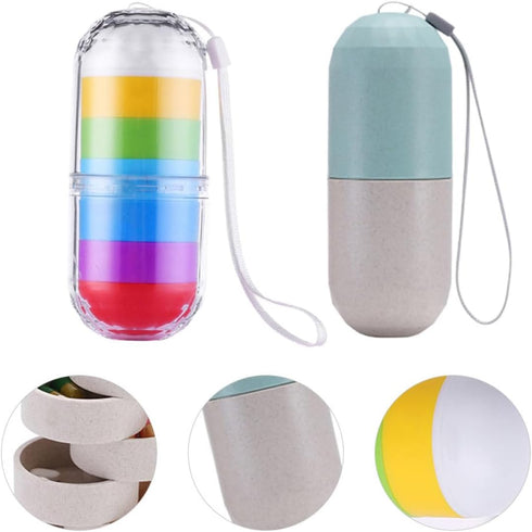 OFFIGAM 2 7 Pcs Weekly Day Pill Organizer Case with Sealed Compartments Portable Daily Pill Storage Box for Travel