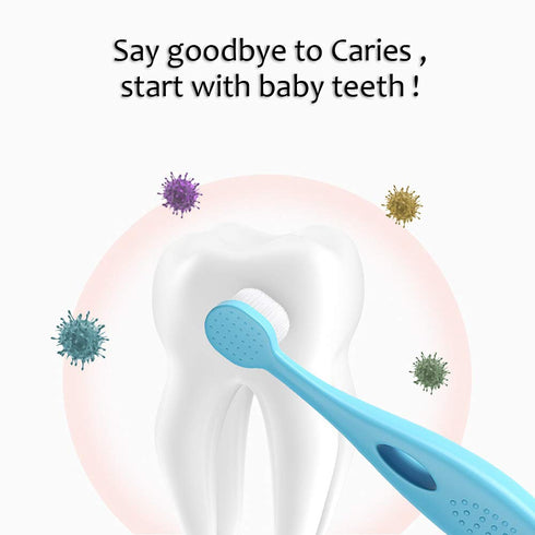EasyHonor Baby Toothbrush for Ages 1-3, Extra Soft Toothbrush with 10000 Floss Bristles for Toddler Gum Care (4Pcs)