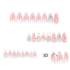 Press on Nails Medium Almond SWEKKE, Full Cover Fake Nails with 3D Bow Designs, 24Pcs Cute Acrylic Nails