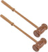 Wooden Back and Body Massager Hammer 2pcs Handheld Knock Massage Tool for