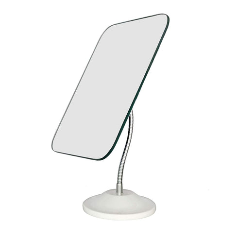 YEAKE Adjustable Flexible Gooseneck Makeup Mirror, 360° Rotation Folding Portable Desk Vanity Mirror with Stand