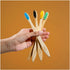 N12 Family-Friendly Pack of 10 Bamboo Toothbrushes, Multicolored BPA-Free Bristol, Eco-Friendly, Biodegradable Oral Care