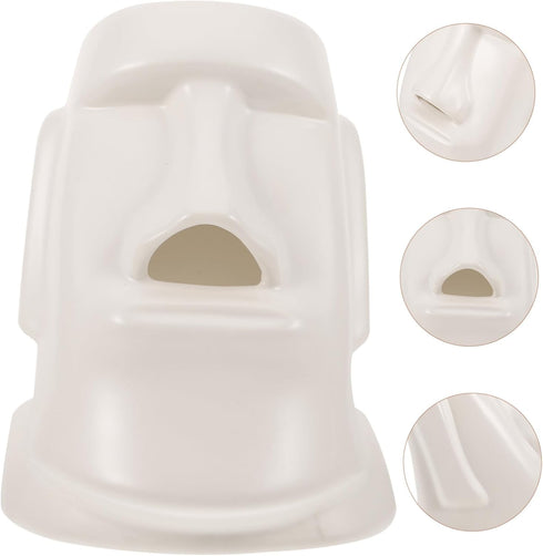 TOPPERFUN Creative Moai Stone Tissue Holder Stylish Tissue Box for Home Office and Car Decor Compact Design