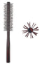 Small Round Brush for Short Hair, 1.3 Inch Mini Quiff Roller with Soft Nylon Bristle for Styling and Volume