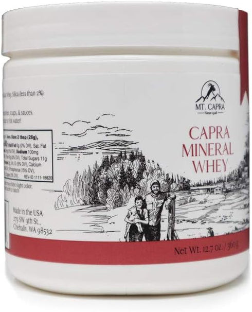 MT. CAPRA SINCE 1928 Capra Mineral Whey, Bio-Available Mineral/Electrolyte Supplement, 12.7 Ounce