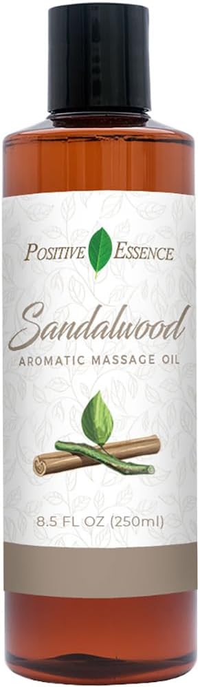 Sandalwood Massage Oil, Made with Jojoba, Vitamin E and Pure Sandalwood Essential