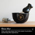 Ceramic Textured Shaving Bowl, Shave Soap & Shaving Cream Dish, Textured for Rich Lather, Black
