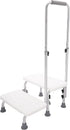 RENFANSHOP Heavy-Duty 2-Step Stool with Handle for Elderly - Non-Slip Bedside Steps with