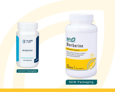 Klaire Labs Berberine HCI 500mg Supplement, Gluten-Free, Hypoallergenic, 120 Capsules