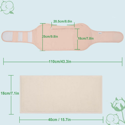 Packs Pack DEROWN Castor Oil for Liver Detox, Less Mess Made of Organic Cotton Flannel & Waterproof PUL, Reusable