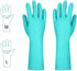 Elgood Reusable Kitchen Gloves - 2 Pairs, Purple & Blue, Medium, Latex-Free with Cotton Lining for Dishwashing