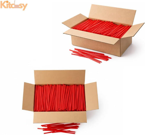 Kitchsy 8-Inch 1000 Pack (1000) Compostable Coffee Red Stirrer Sticks Eco-Friendly Biodegradable Beverage & Cocktail