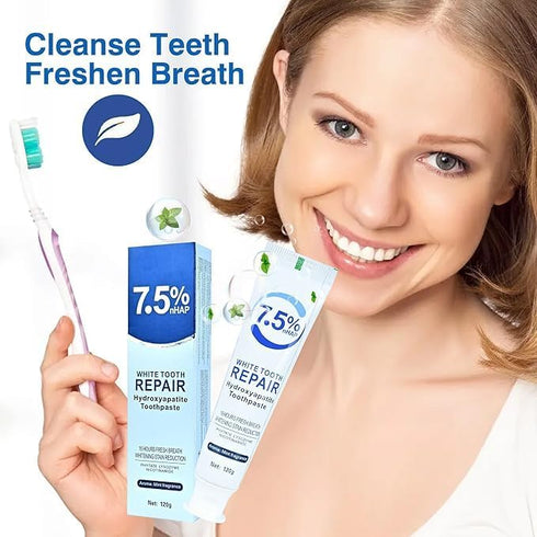 waiwekon 2 Pack Toothpastes,7.5% (2) Toothpaste for Enamel Protection and Tooth Strengthening, Gentle Mint, Fresh