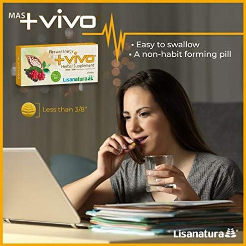 Vivo Herbal Supplement - Sugar, Gluten & Lactose Free, 30 Tablets