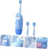 VICASKY Sonic Electric Toothbrush with Soft Bristles Non Slip Handle Cartoon Design for Oral Care Kit with Blue Brush