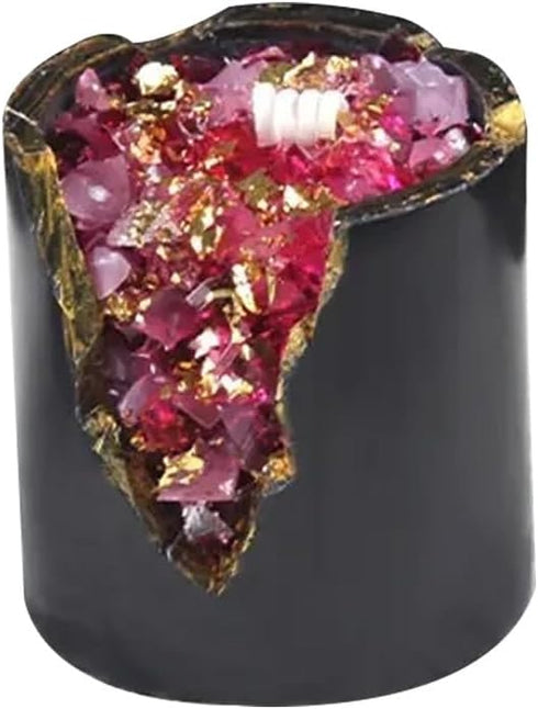 RUOOU Crystal Mineral Aromatherapy Candle Jelly Wax Ornament Gift Set with Essential Oils