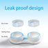 ofone Cute Contact Lens Case, Oval Holder with Removal Tool, Mirror, and Tweezers for Women and Girls (Black)