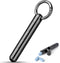 TISUR Keychain Pill Holder, Portable Waterproof Titanium Pill Organizer for Daily Travel - Black