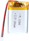 3.7V 1300mAh 112840 Lipo Battery, Rechargeable Lithium Polymer Ion Pack with JST Connector