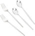 SUT 100 Pcs Silver Plastic Silverware, Disposable Forks and Spoons for Catering, Parties, Dinners