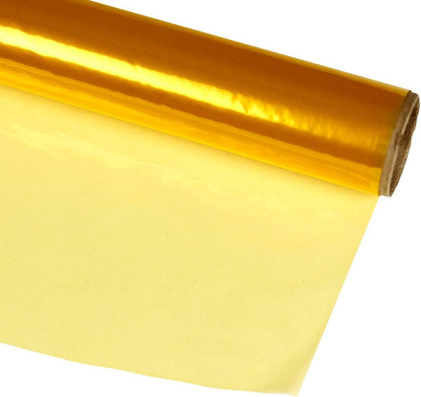 Hygloss Products Cellophane Roll, 20 Inch x 5 Feet, Yellow, for Crafts and Gifts