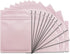 100 Pack Resealable Mylar Bags 3.3 x 5.1 Inch Smell Proof Foil Pouch with Clear Window (Pink)