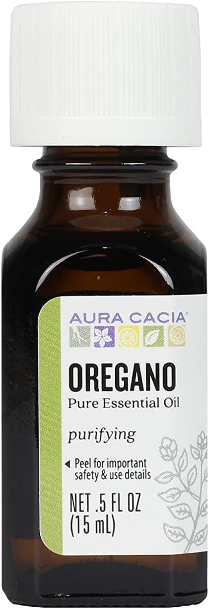 Aura Cacia 100% Pure Oregano Essential Oil, 15 ml, GC/MS Tested for Purity