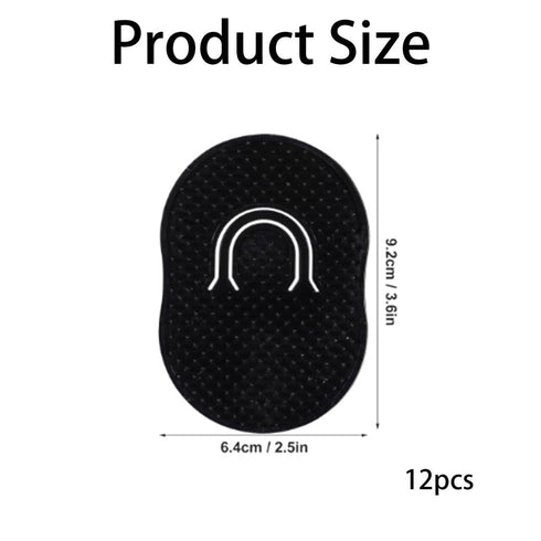 zuylikxy 12 Pcs Soft Pocket Palm Combs Black Shampoo Scalp Massager, Mini Slick Back Hair Brushes & Finger Brushes