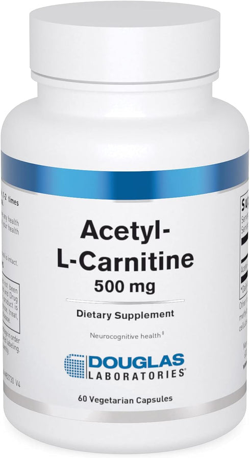Douglas Laboratories Acetyl L-Carnitine 500 mg, 60 Capsules for Brain and Nerve Function Support