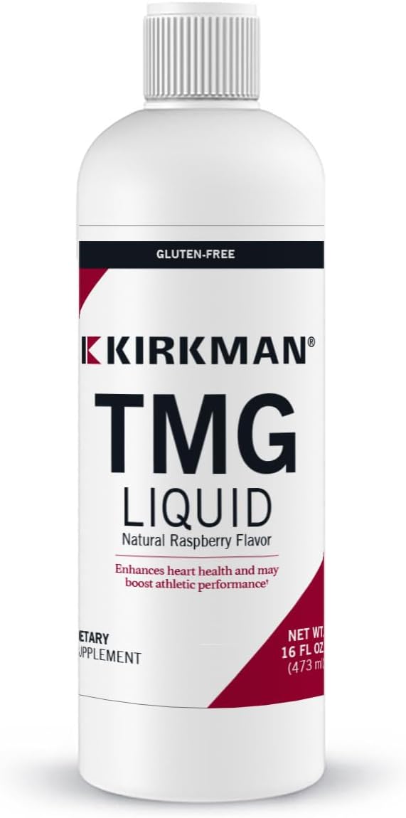 Kirkman TMG (Trimethylglycine) Liquid - 16 Fl oz, Natural Raspberry Flavor, Supports Serotonin Levels