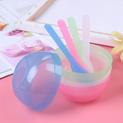 AKOAK Facial Mask Mixing Bowl + Spoon, Reusable Color Mixing Bowl for Facial Masks, 10 Pieces