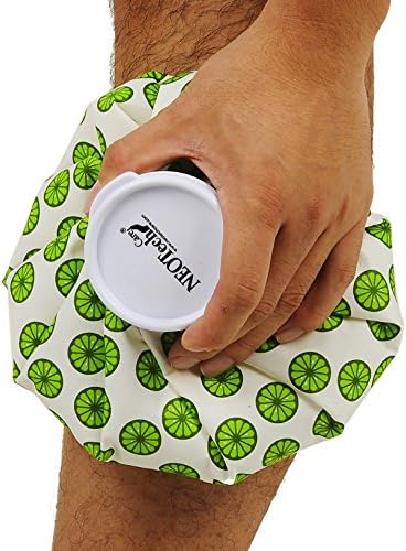 NeoTech Care Ice Bag, Screw Top Fillable, Reusable, 8 inch, Lime Design