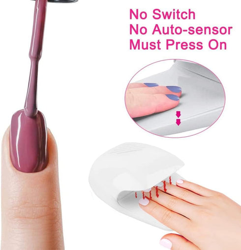 Nail Fan Dryer for Regular Nail Polish - Portable Quick Dry Nail Polish Gel Dryer
