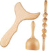 1set Wooden Body Manual Muscle Roller Tools for Adults Massage and Scraping