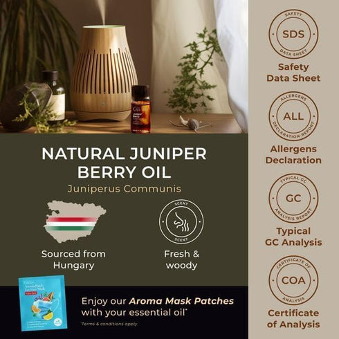 Gya Labs Juniper Berry Essential Oil for Diffuser - 0.34 Fl Oz - 100% Pure Natural Oil for Skin & Candle Making