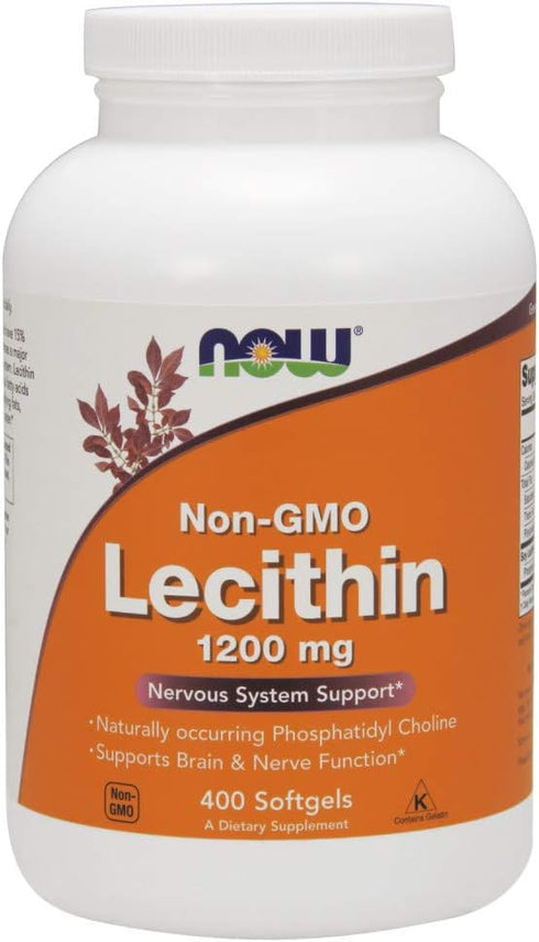NOW Foods Supplements, Lecithin 1200 mg with Phosphatidyl Choline, 400 Softgels
