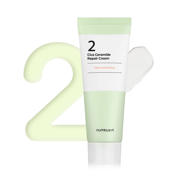 numbuzin No.2 Cica Ceramide Repair Cream | Facial Moisturizer with Centella Asiatica, Real Ceramide, 2.02 fl oz