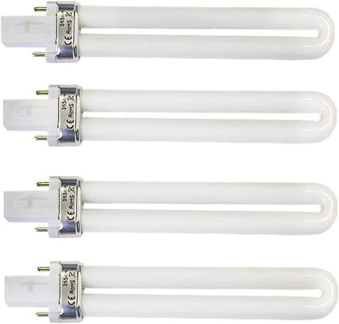 XICHEN 4 PCS/Set Light Bulbs Replacement, 9W UV 365nm Lamp Bulb Tube for Nail Art Dryer